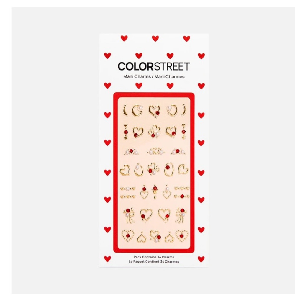 Color Street Heart and Gold Mani Charms
